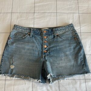 Jean shorts distressed
